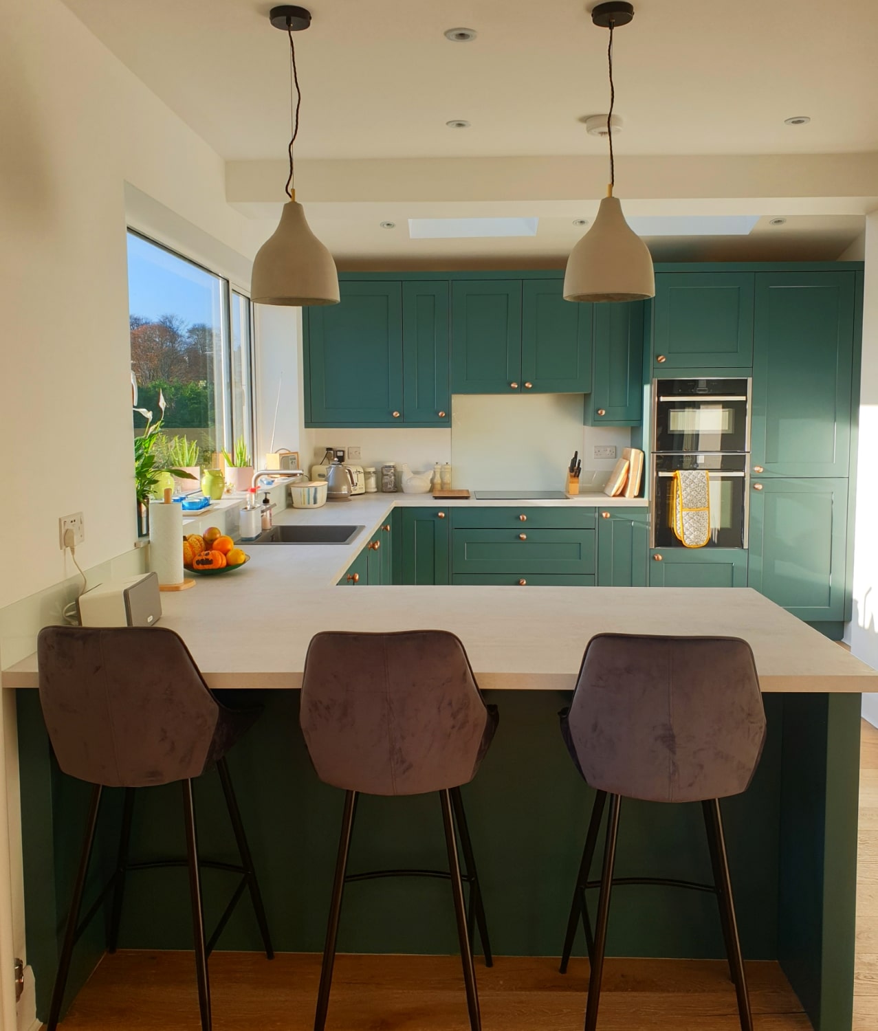 Green Shaker kitchen in West Yorkshire Kesseler Kitchens