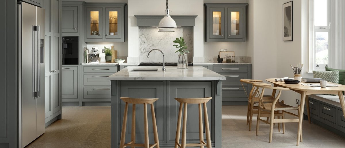 grey in frame kitchen