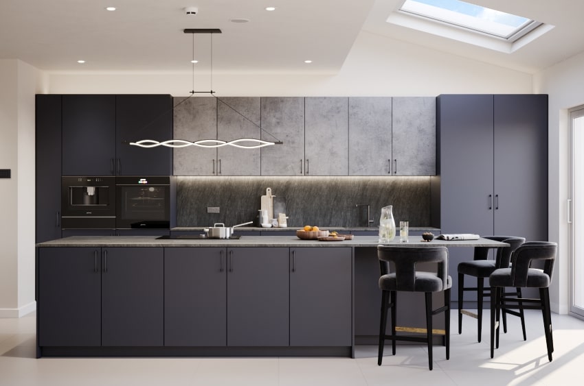 blue modern kitchen