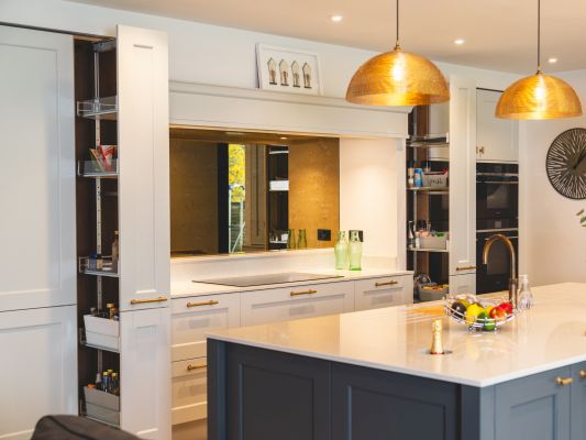 elegant-storage Pull-out larder in a kitchen